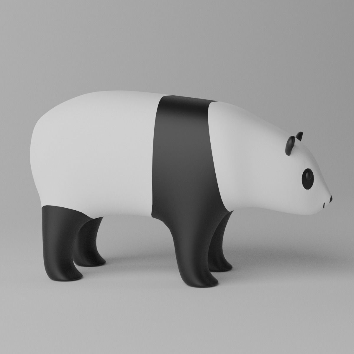 Cartoon Panda Bear 3D model_10