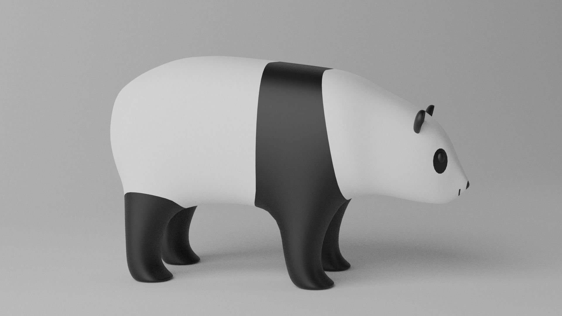 Cartoon Panda Bear 3D model_9