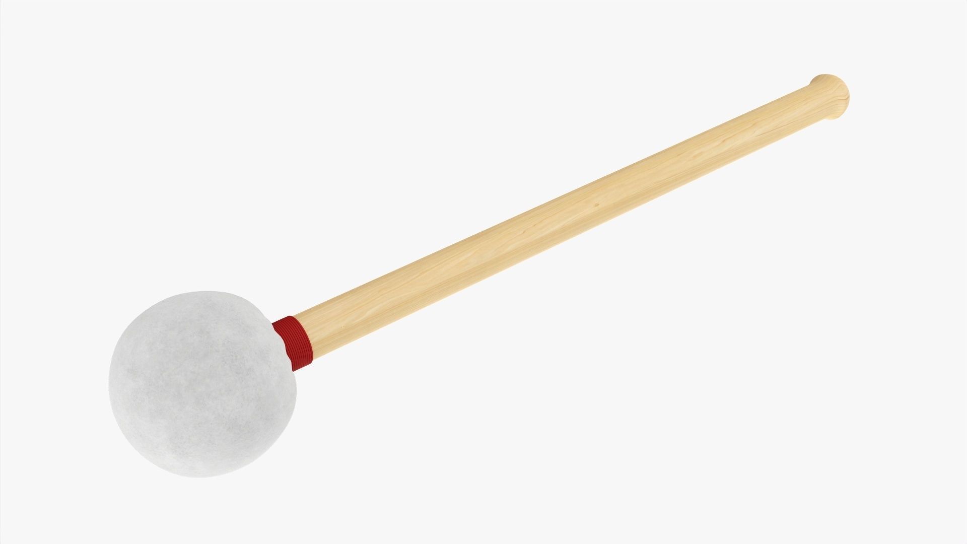 Bass drum mallet 3D model_1