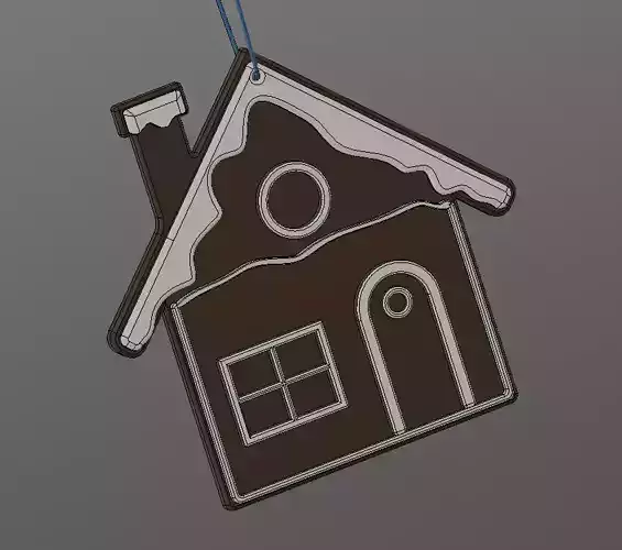 Gingerbread house 3D print model