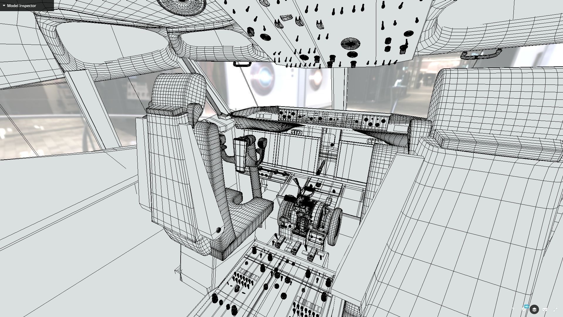 Boeing 737 Max Airplane Cockpit Low-poly 3D model_19