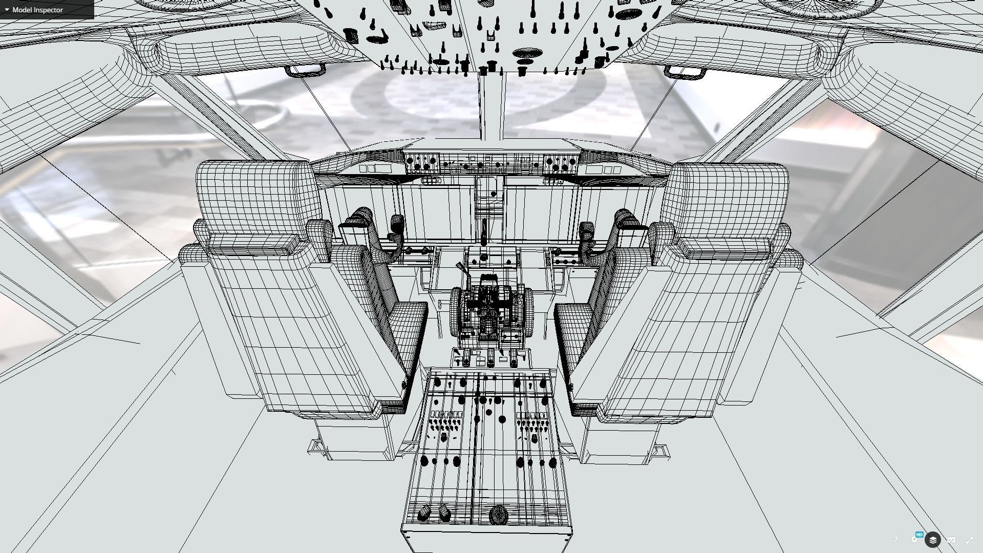 Boeing 737 Max Airplane Cockpit Low-poly 3D model_22