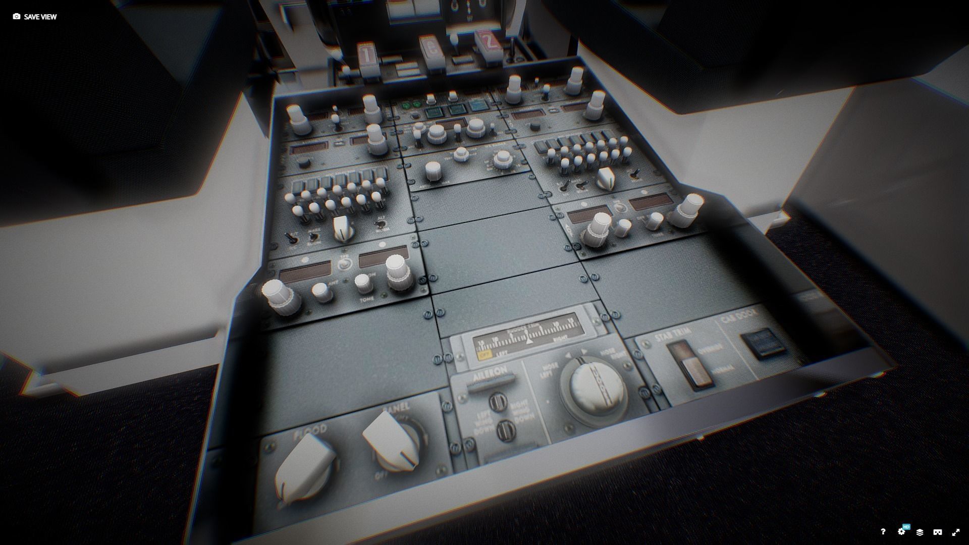 Boeing 737 Max Airplane Cockpit Low-poly 3D model_9