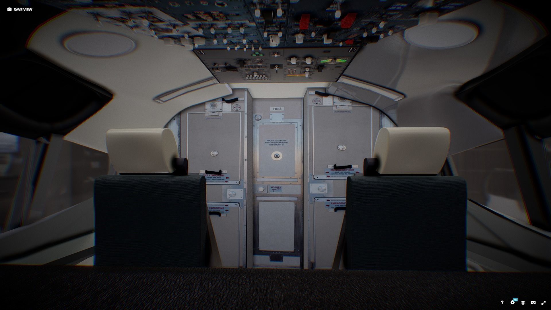 Boeing 737 Max Airplane Cockpit Low-poly 3D model_16