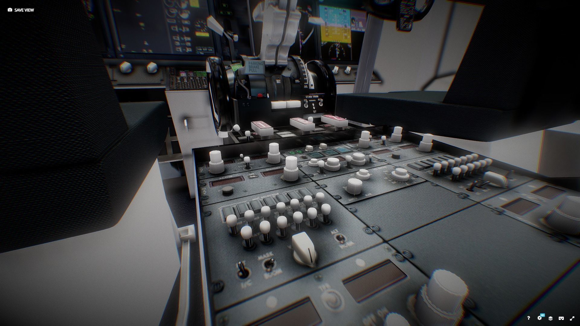 Boeing 737 Max Airplane Cockpit Low-poly 3D model_10