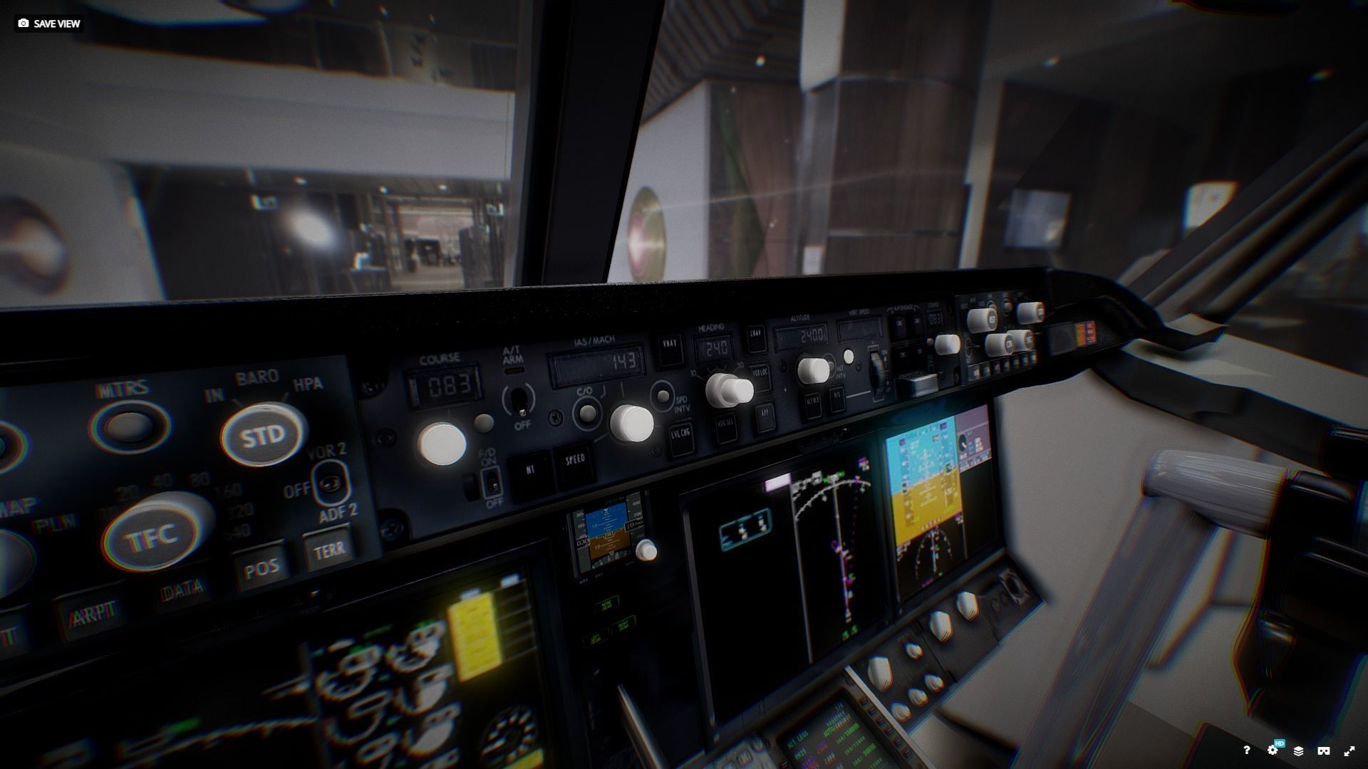 Boeing 737 Max Airplane Cockpit Low-poly 3D model_11