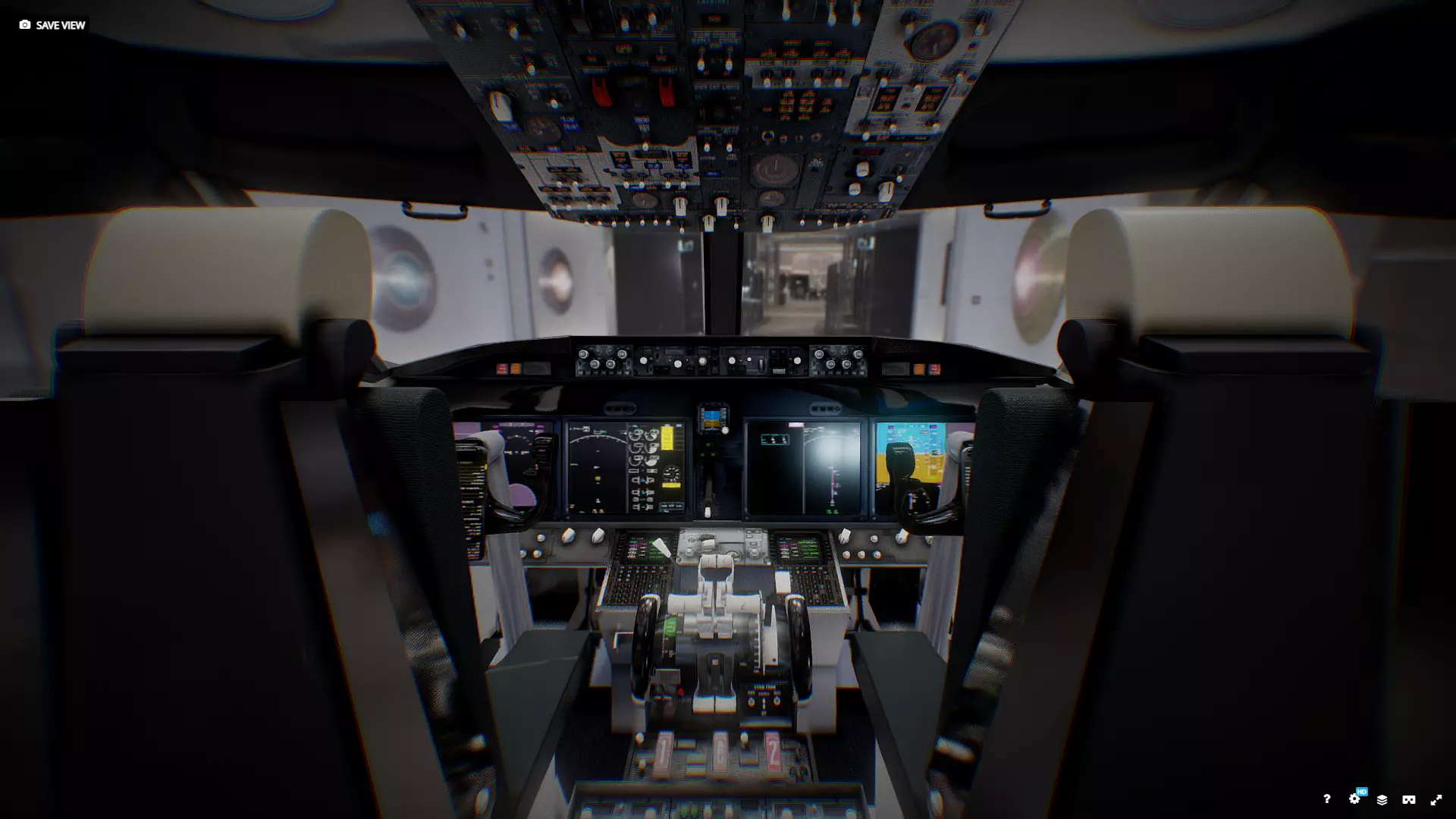 Boeing 737 Max Airplane Cockpit Low-poly 3D model_0