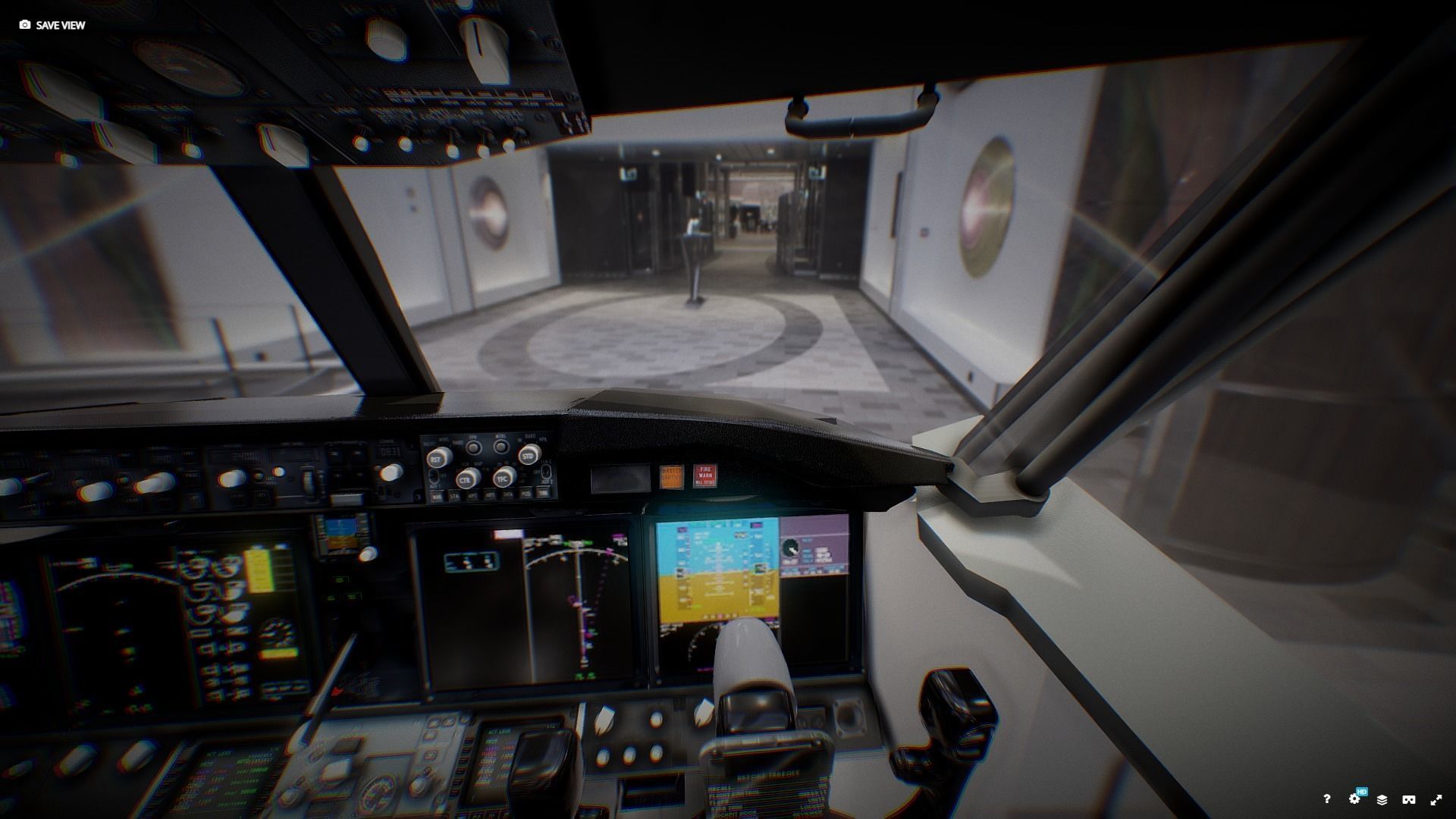 Boeing 737 Max Airplane Cockpit Low-poly 3D model_4