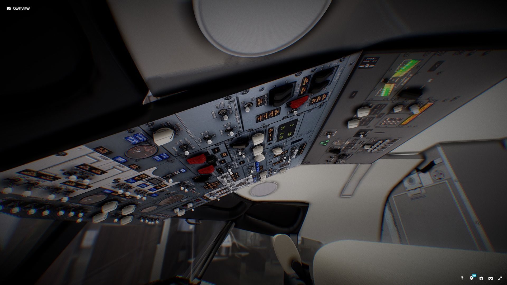 Boeing 737 Max Airplane Cockpit Low-poly 3D model_15