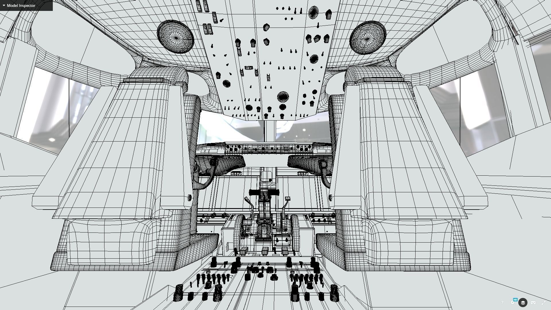 Boeing 737 Max Airplane Cockpit Low-poly 3D model_21