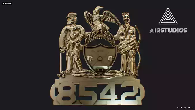 NYPD Hat Police Badge 3D model