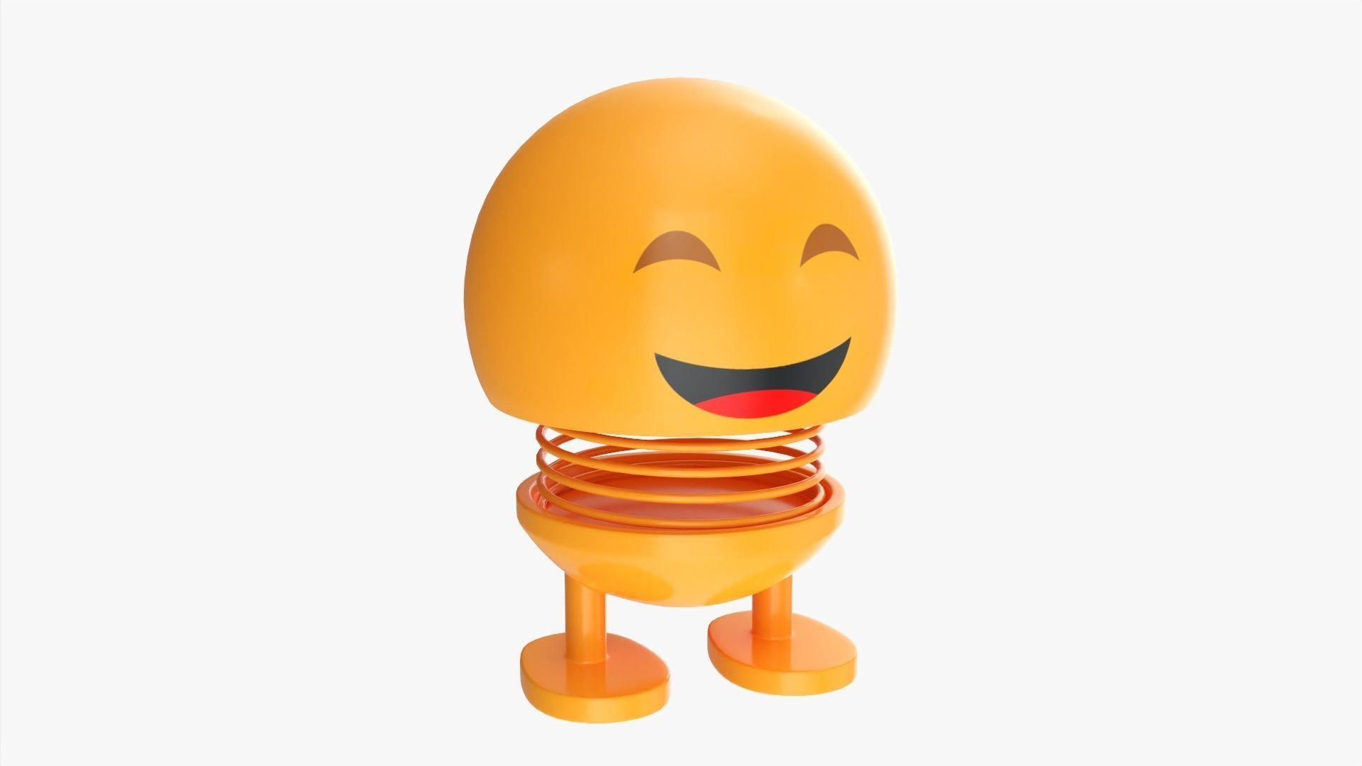 Car spring toy figure 01 happy smile 3D model_1