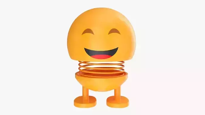 Car spring toy figure 01 happy smile