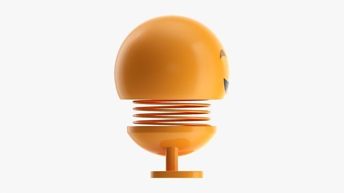 Car spring toy figure 01 happy smile 3D model 5