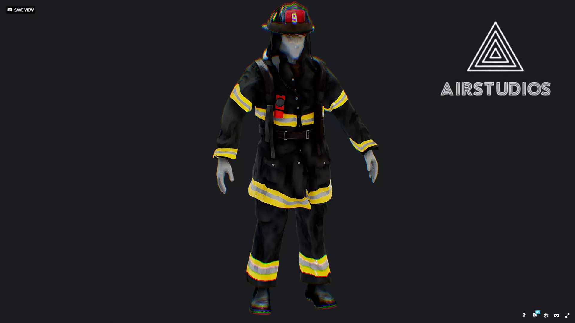 New York City Firefighter Uniform 3D model