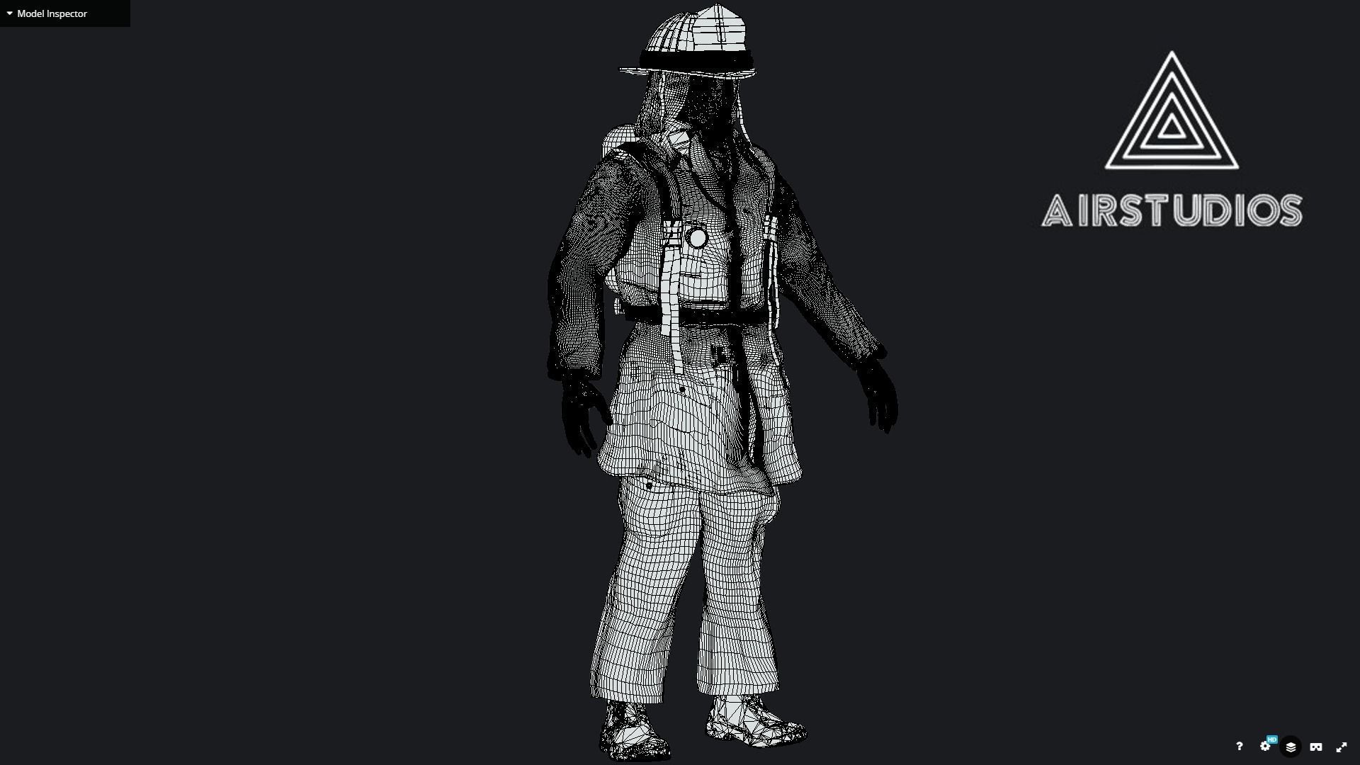 New York City Firefighter Uniform 3D model_10