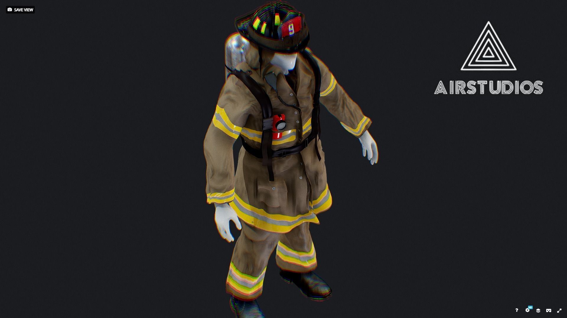 New York City Firefighter Uniform 3D model_3