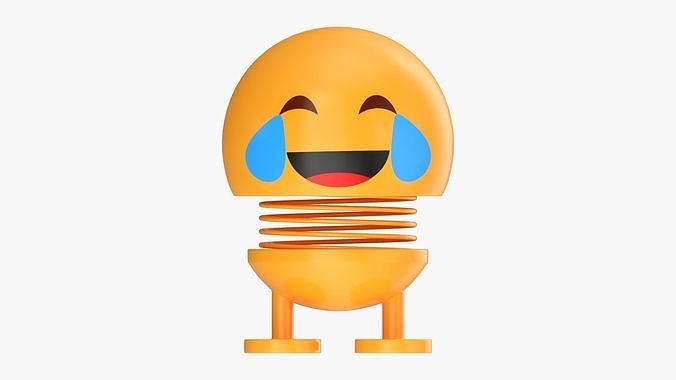 Car spring toy figure 02 lol happy smile 3D model 4