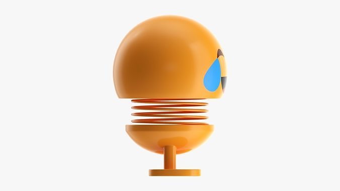 Car spring toy figure 02 lol happy smile 3D model 5