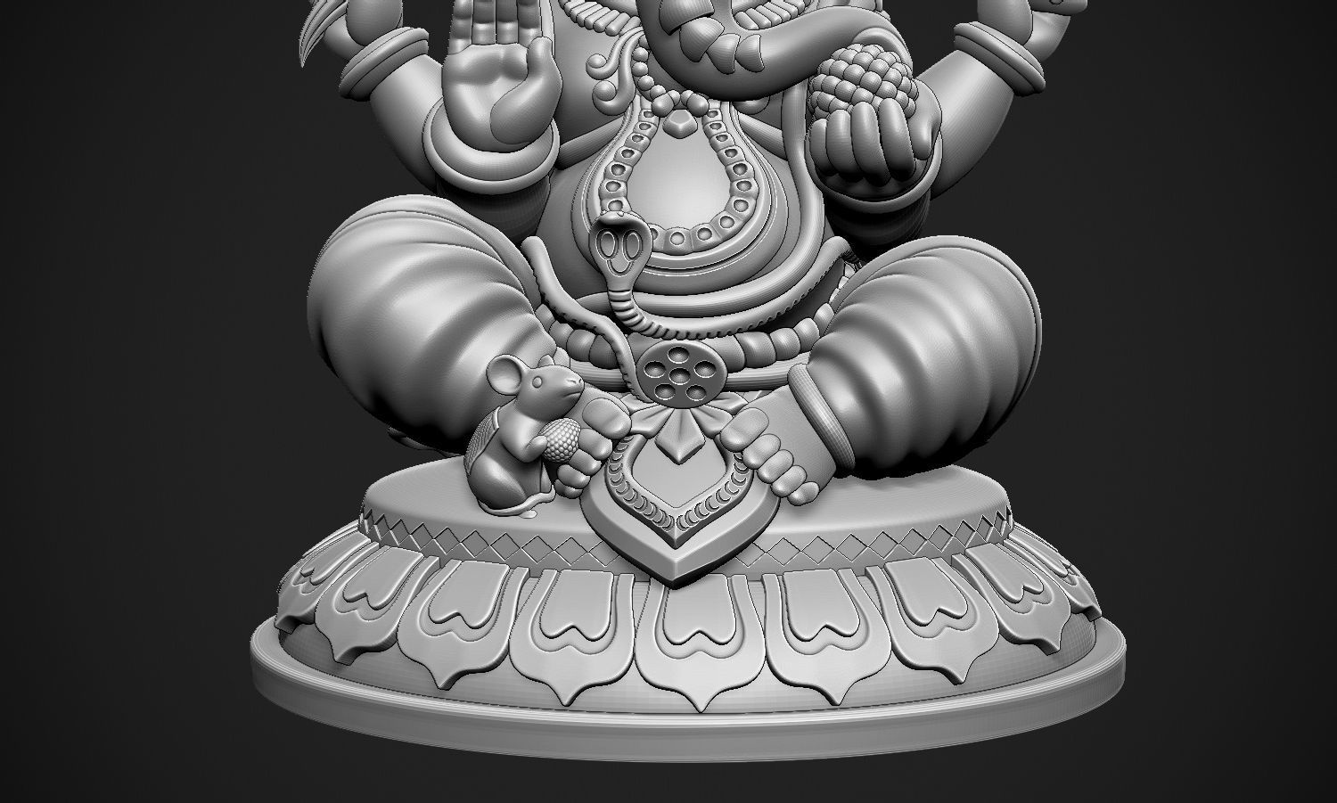 Ganesha idol 3D print model_9