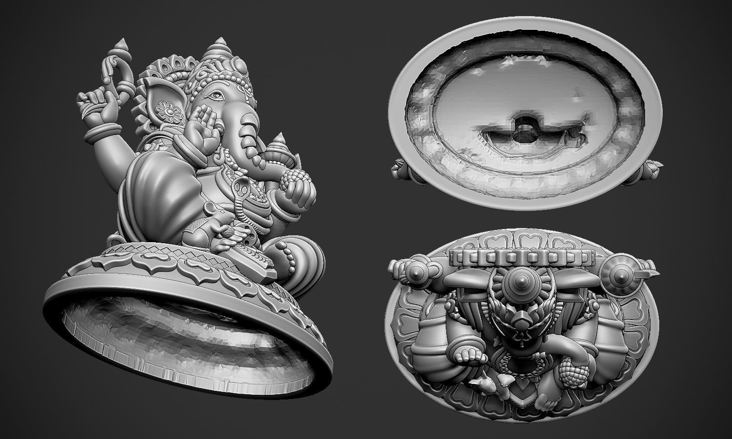 Ganesha idol 3D print model_11