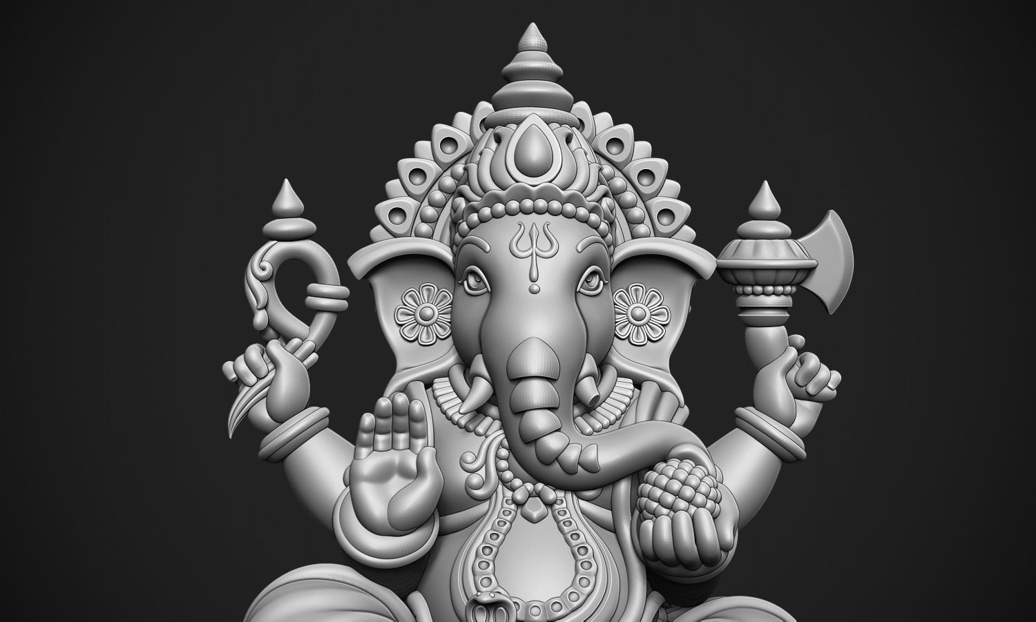 Ganesha idol 3D print model_8