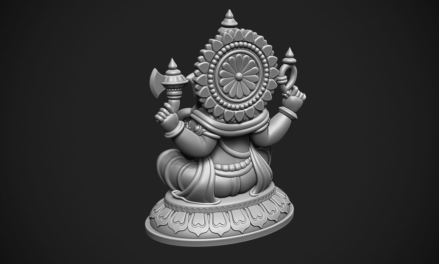 Ganesha idol 3D print model_5