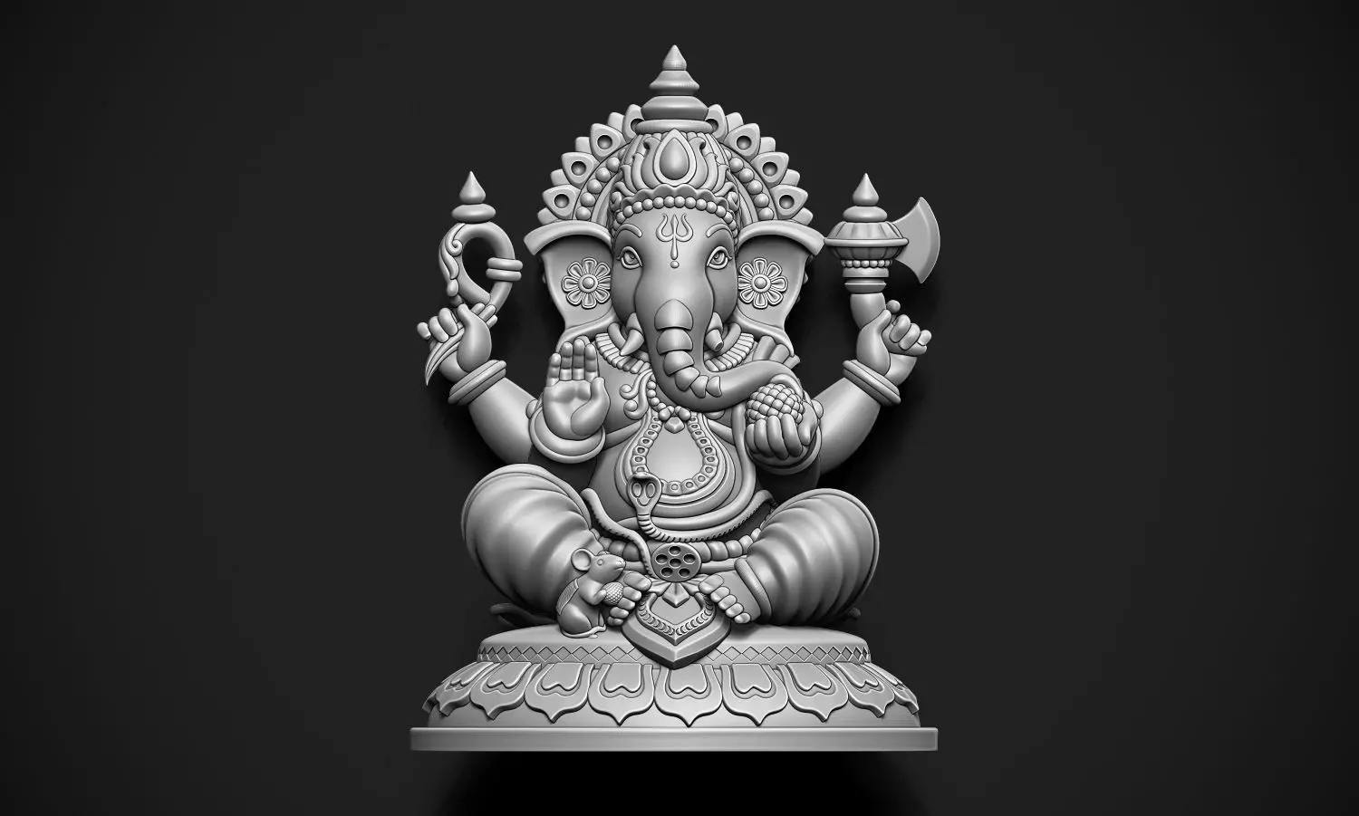 Ganesha idol 3D print model_0