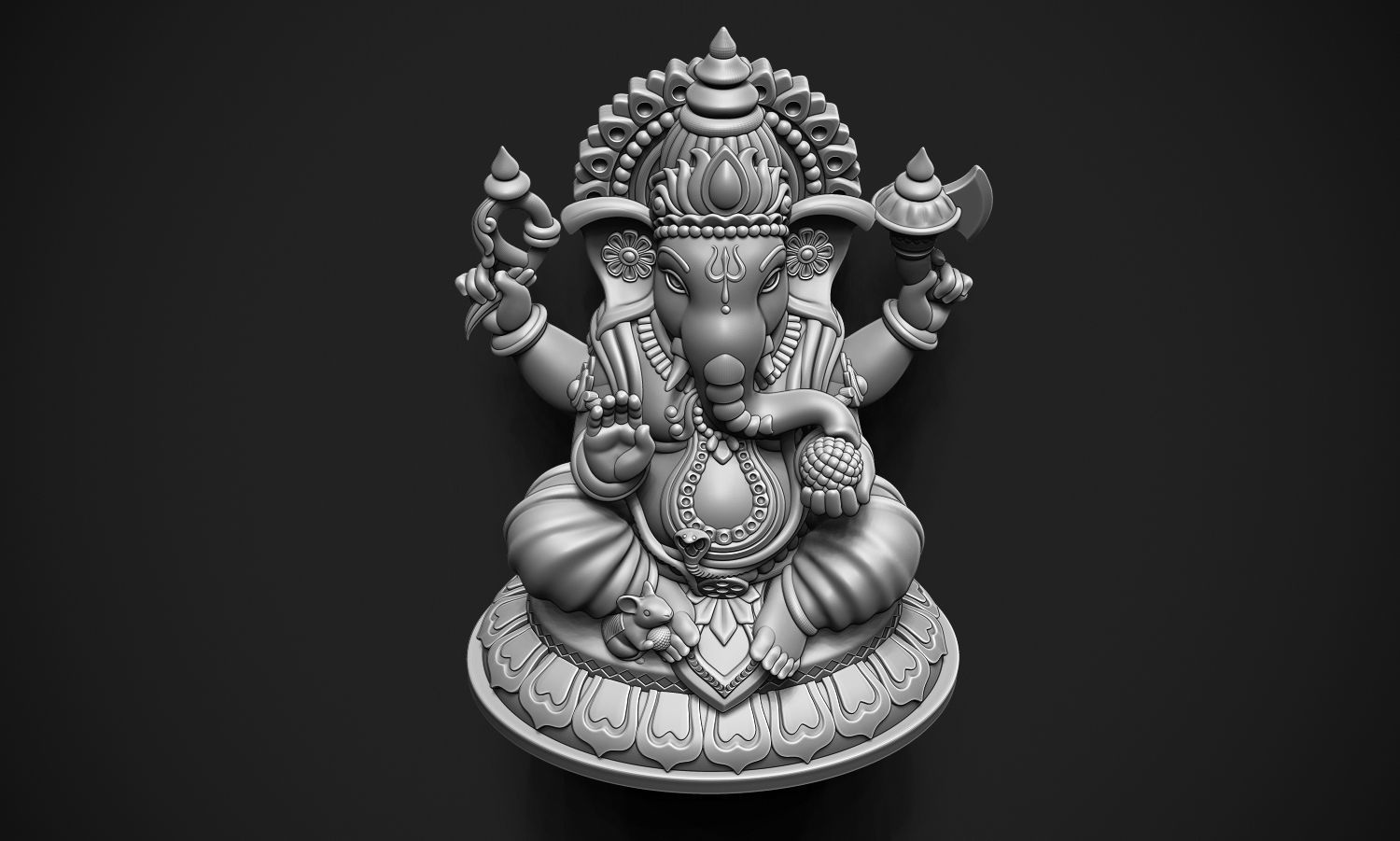 Ganesha idol 3D print model_4