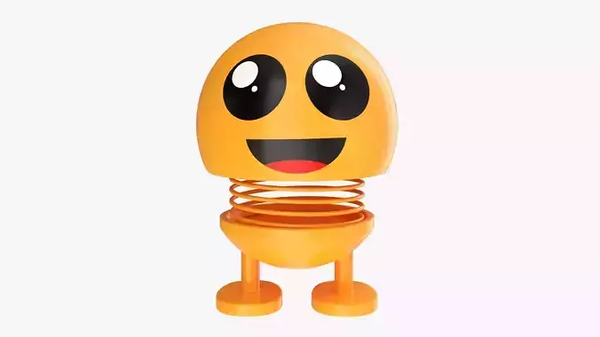 Car spring toy figure 03 smile happy