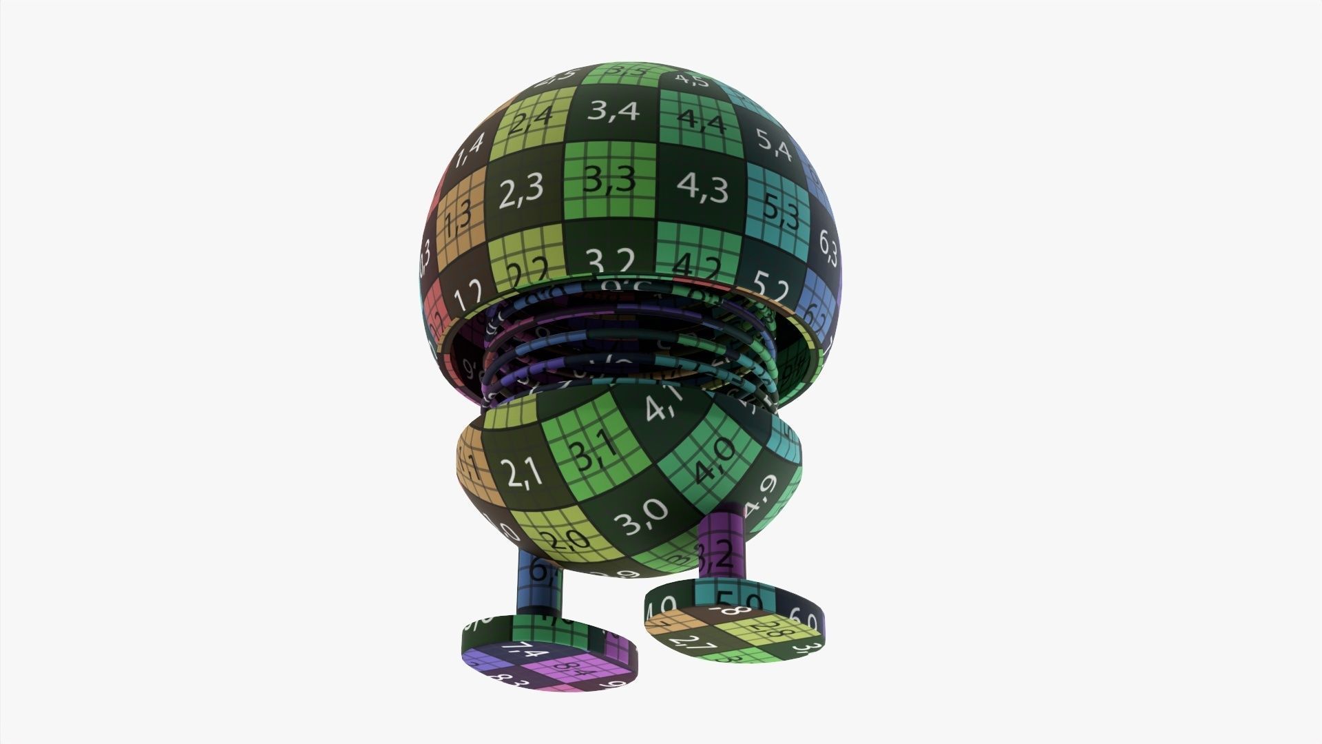 Car spring toy figure 03 smile happy 3D model_11