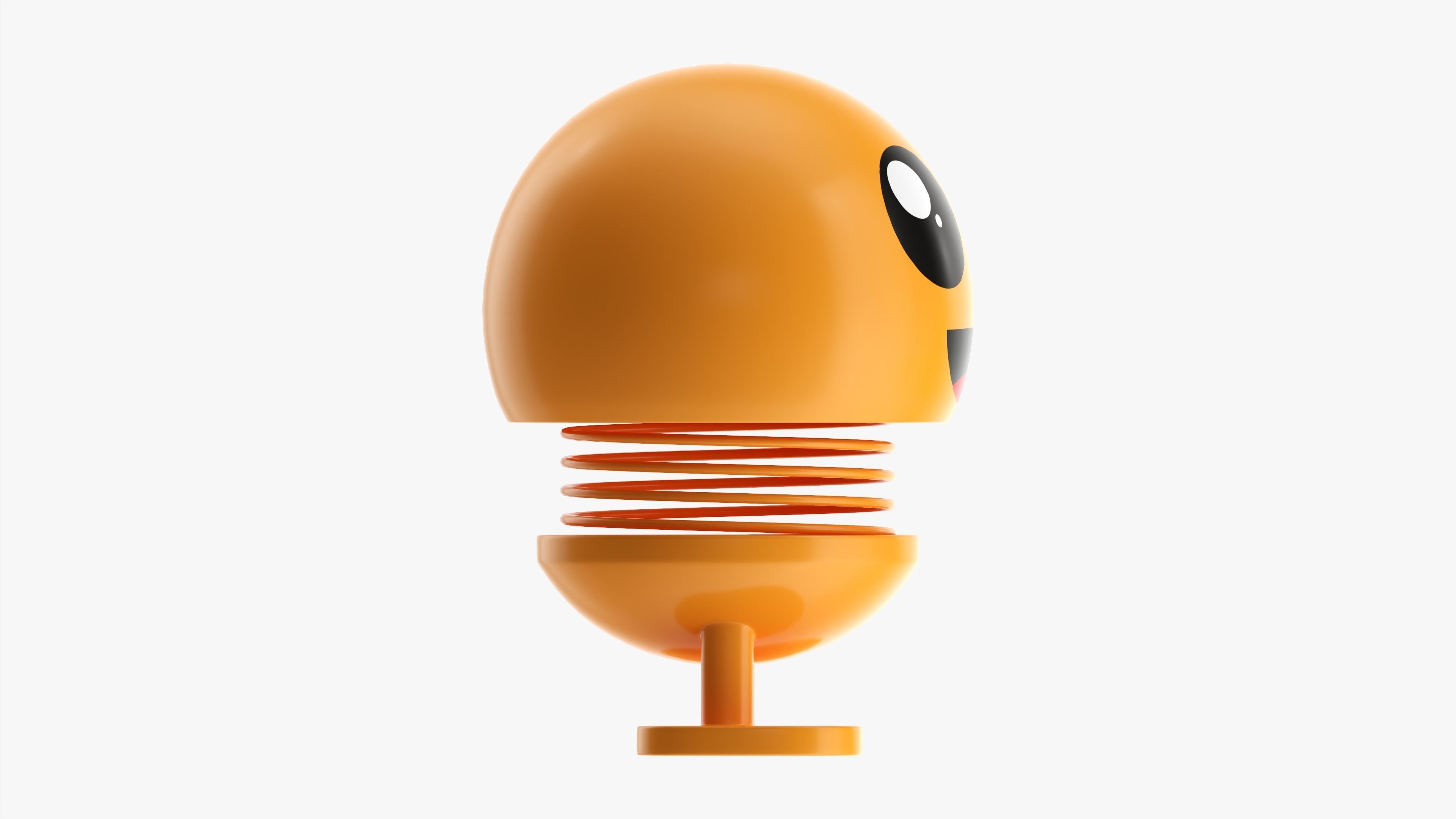 Car spring toy figure 03 smile happy 3D model_4