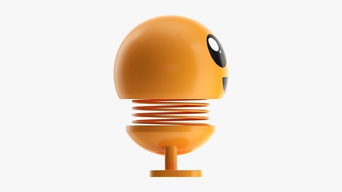 Car spring toy figure 03 smile happy 3D model 5