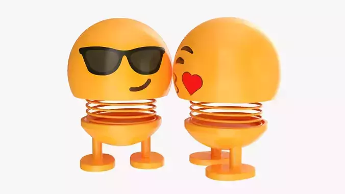 Car spring toy figure kiss