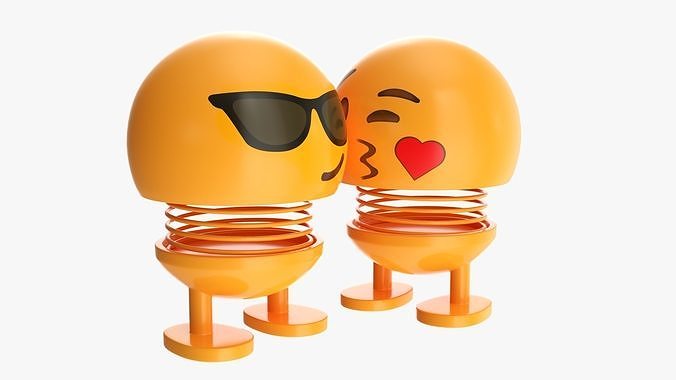 Car spring toy figure kiss 3D model 2
