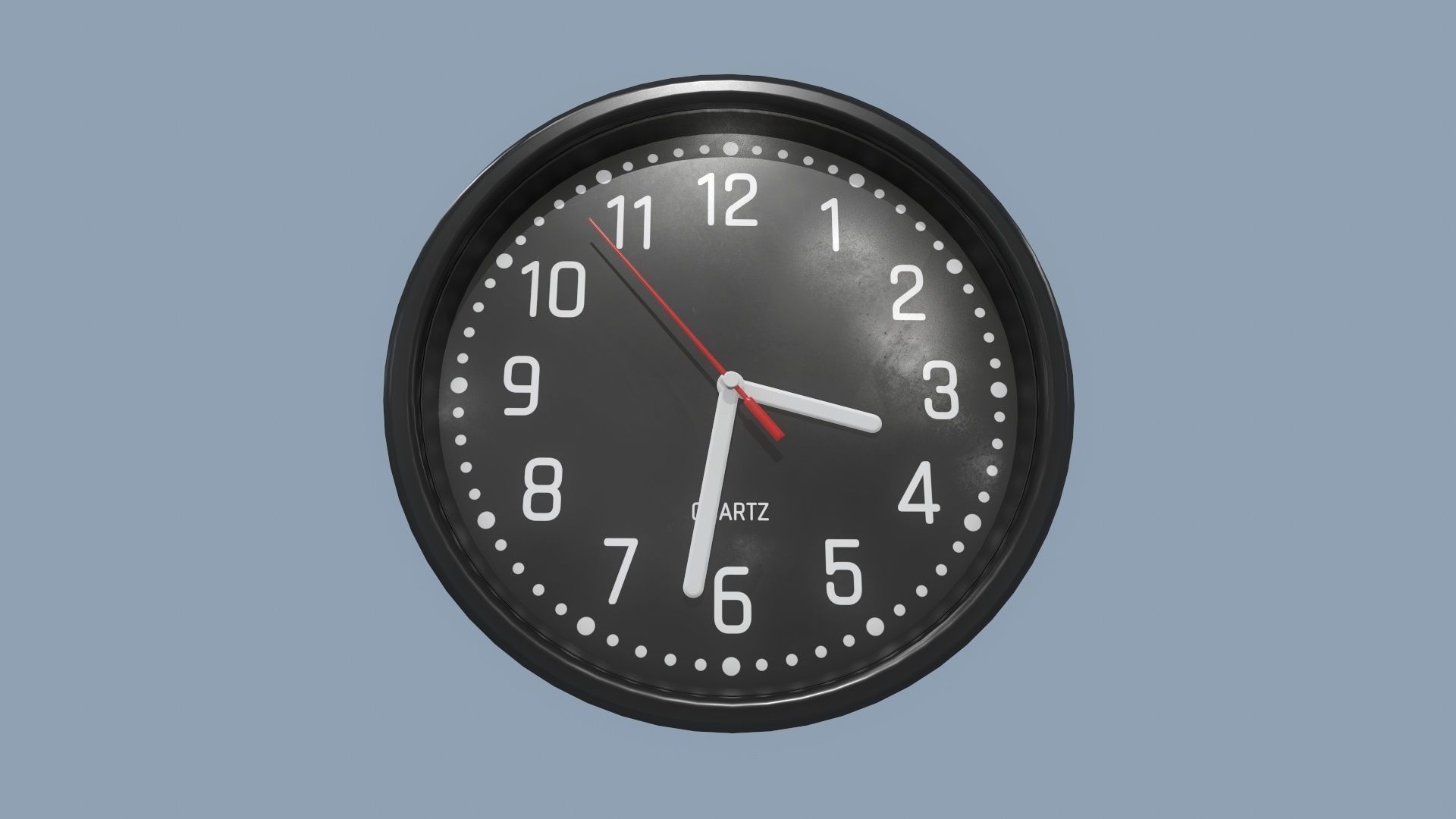 Wall Clock Low-poly 3D model_5