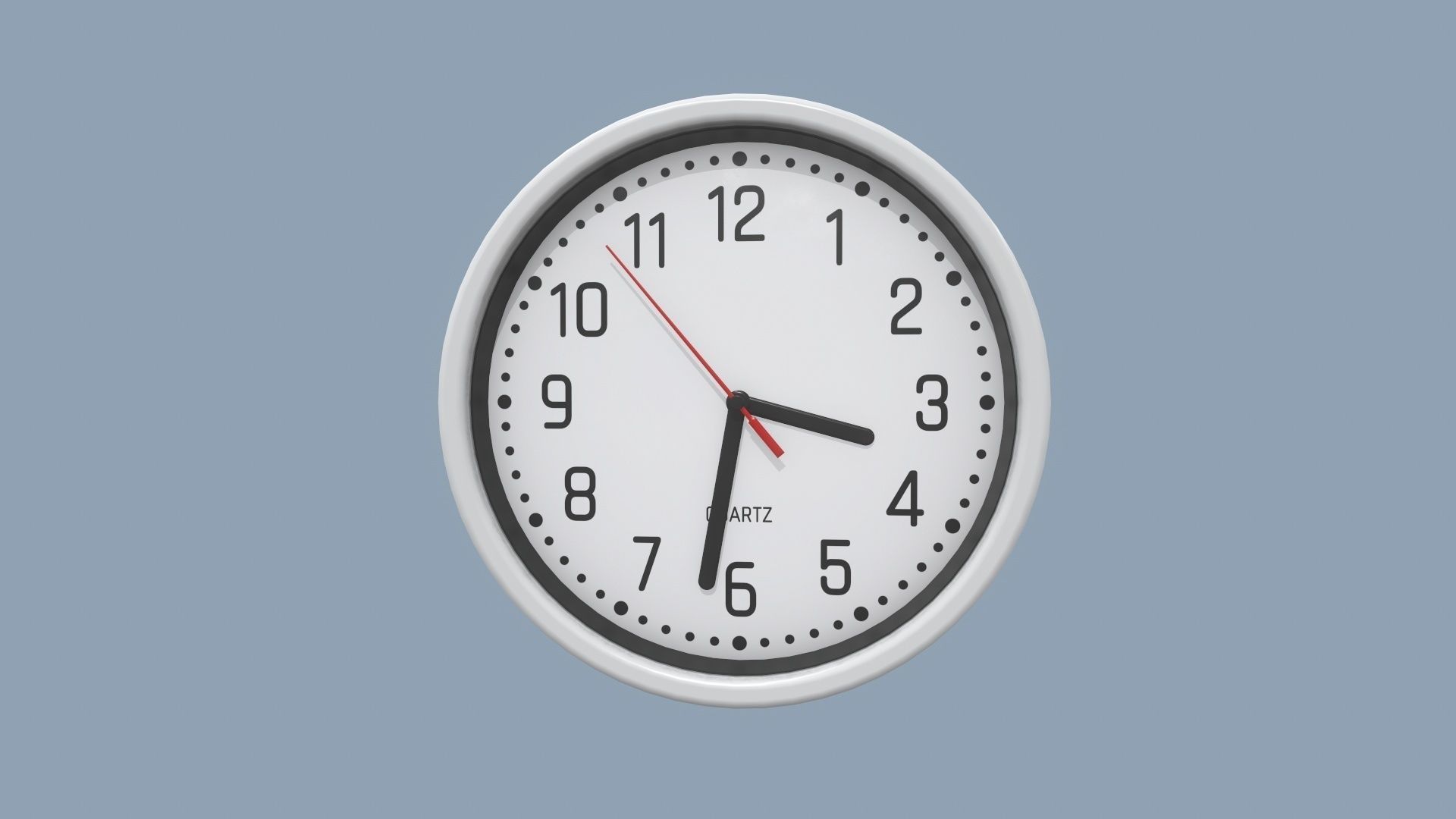 Wall Clock Low-poly 3D model_3