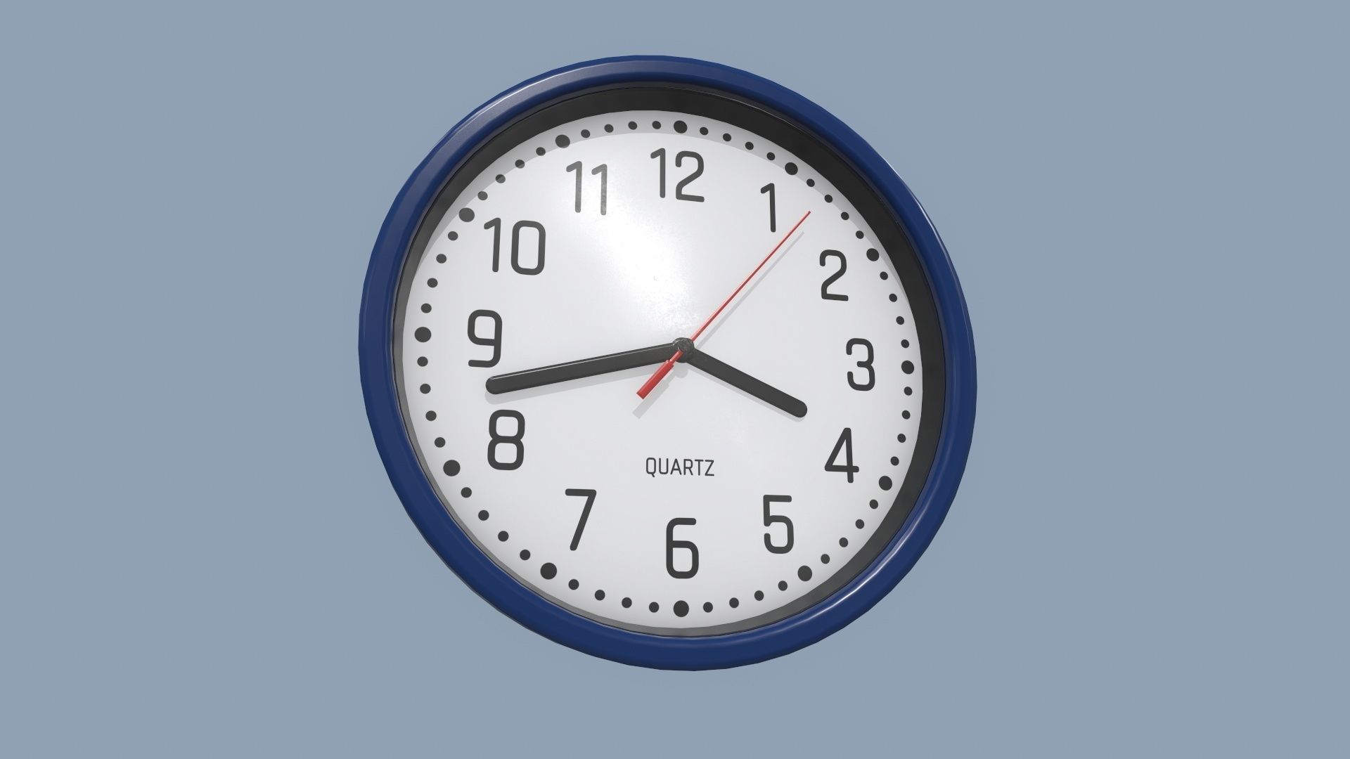 Wall Clock Low-poly 3D model_4