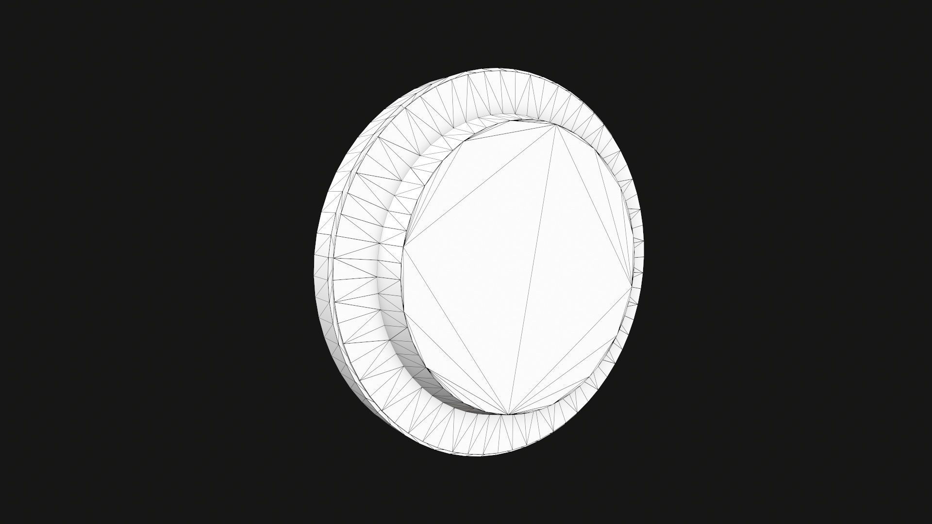 Wall Clock Low-poly 3D model_10