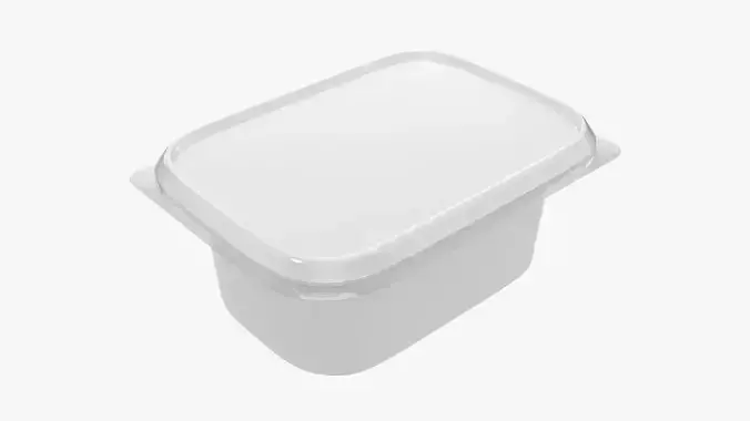 Butter cream cheese packaging mockup 3D model