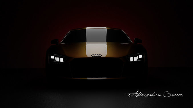 Audi R8 3D Model  Free 3D model