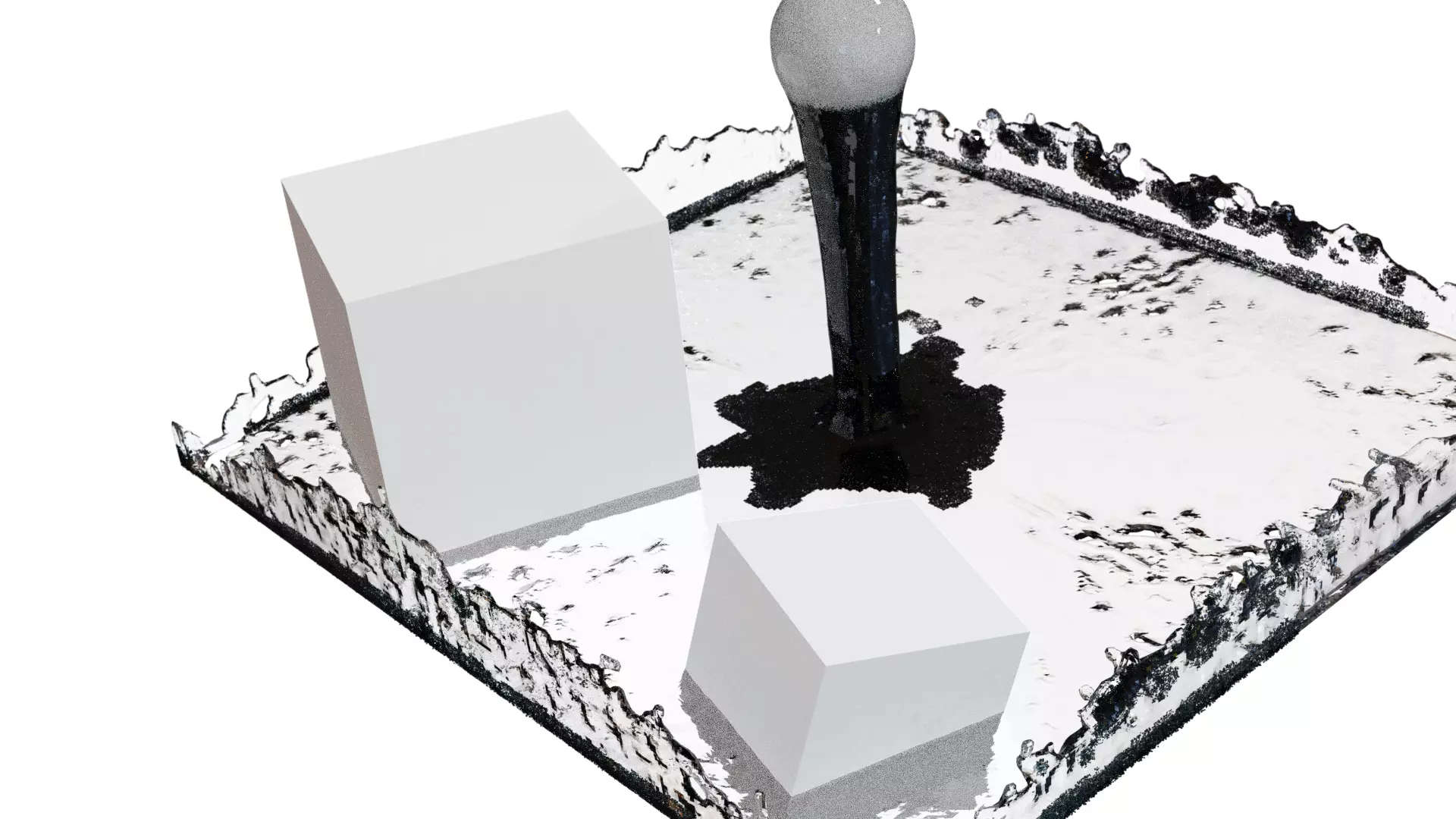 3d water falling Free 3D model_0