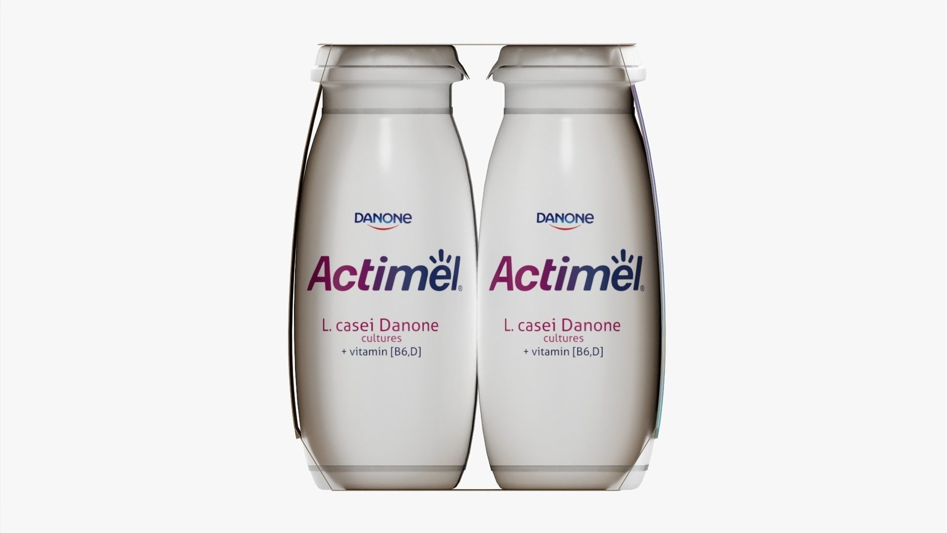 Danone Actimel bottles 8-pack 3D model_4