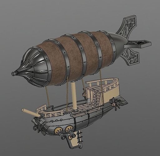 Dwarven airship 3D print model
