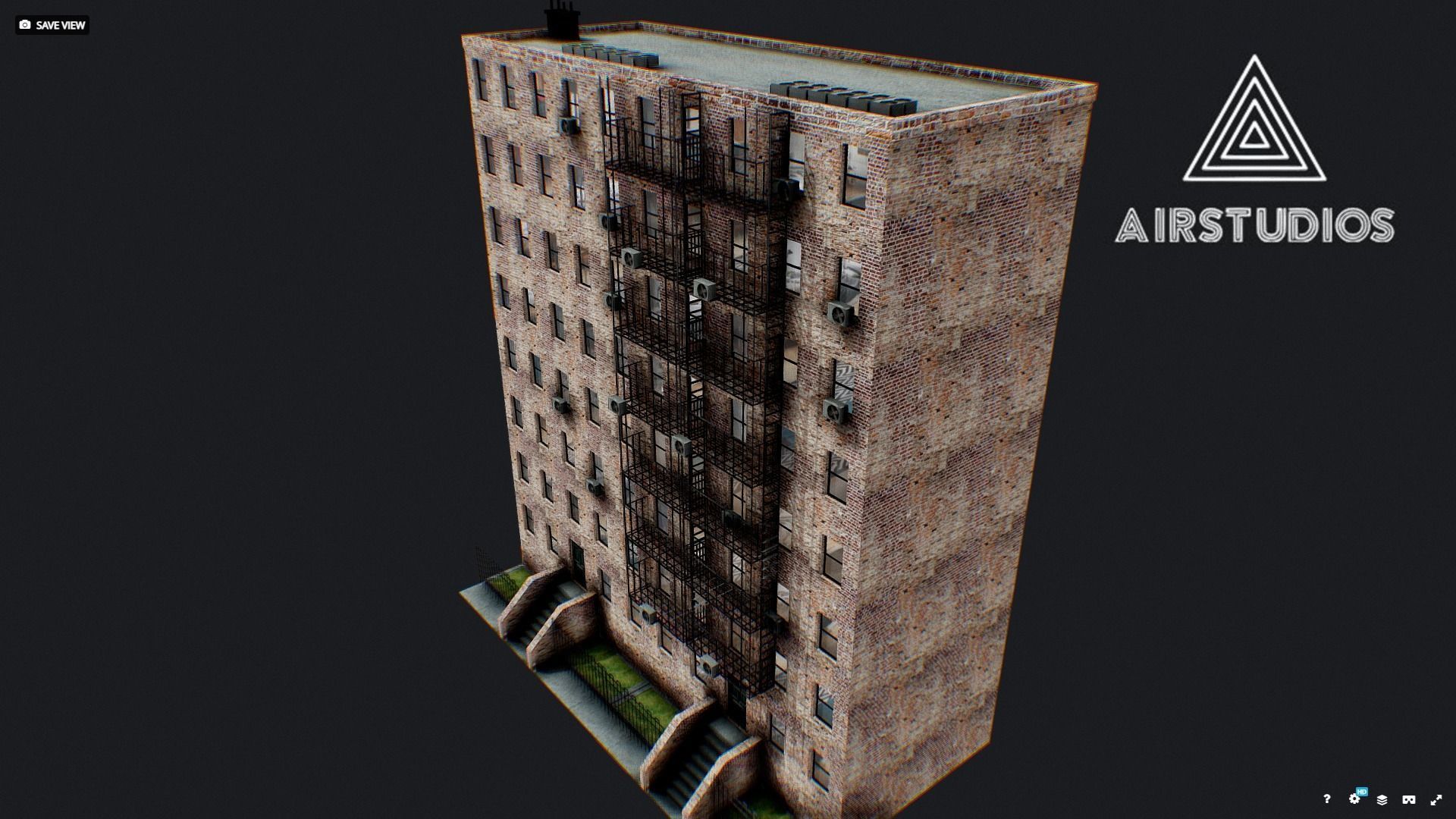 Low Poly - New York Building 3D model_6