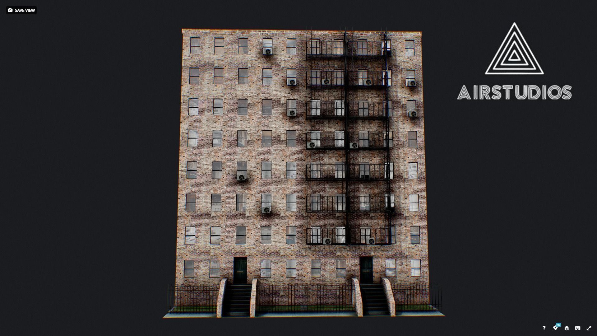 Low Poly - New York Building 3D model_9