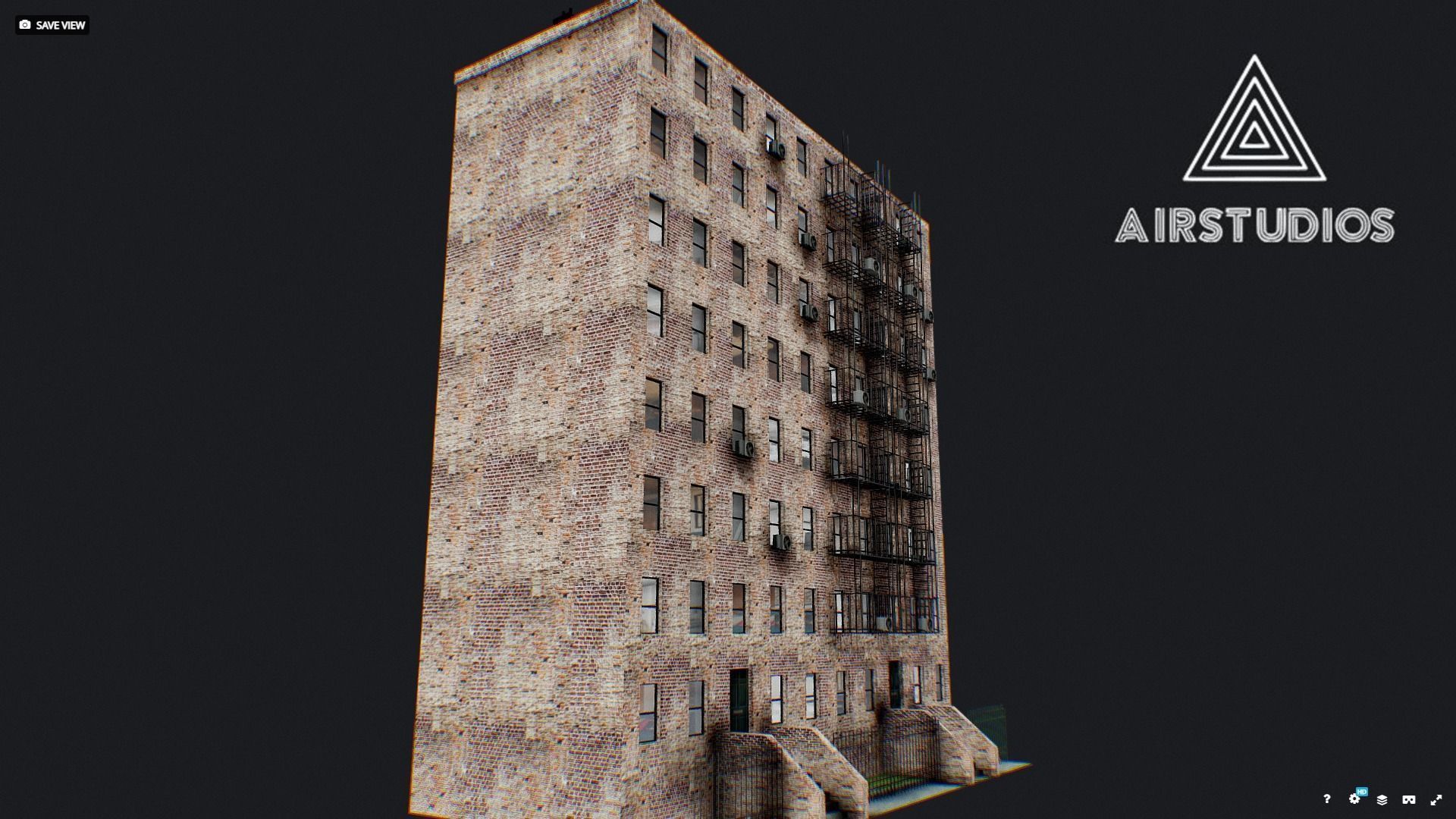 Low Poly - New York Building 3D model_5