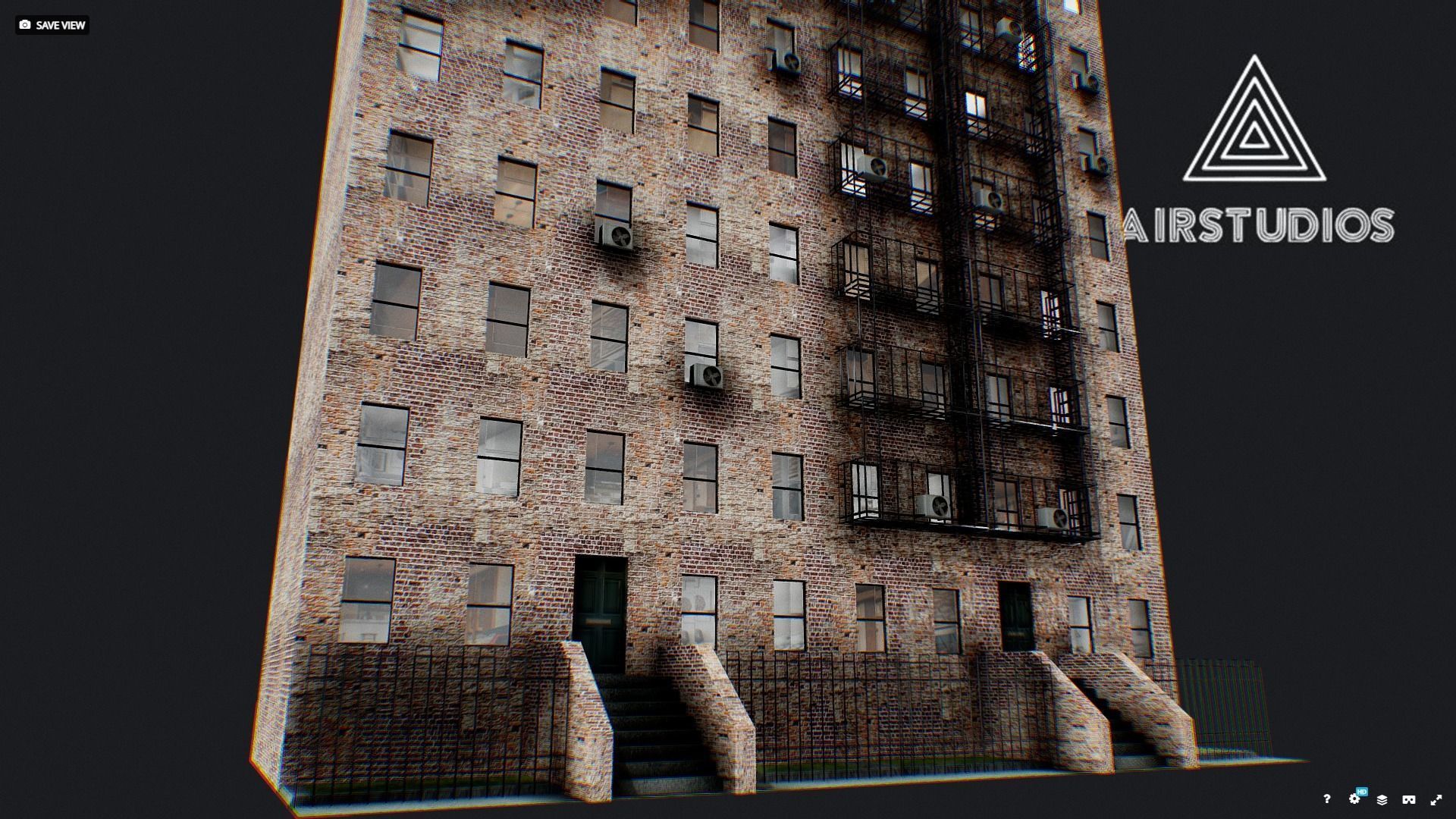 Low Poly - New York Building 3D model_1