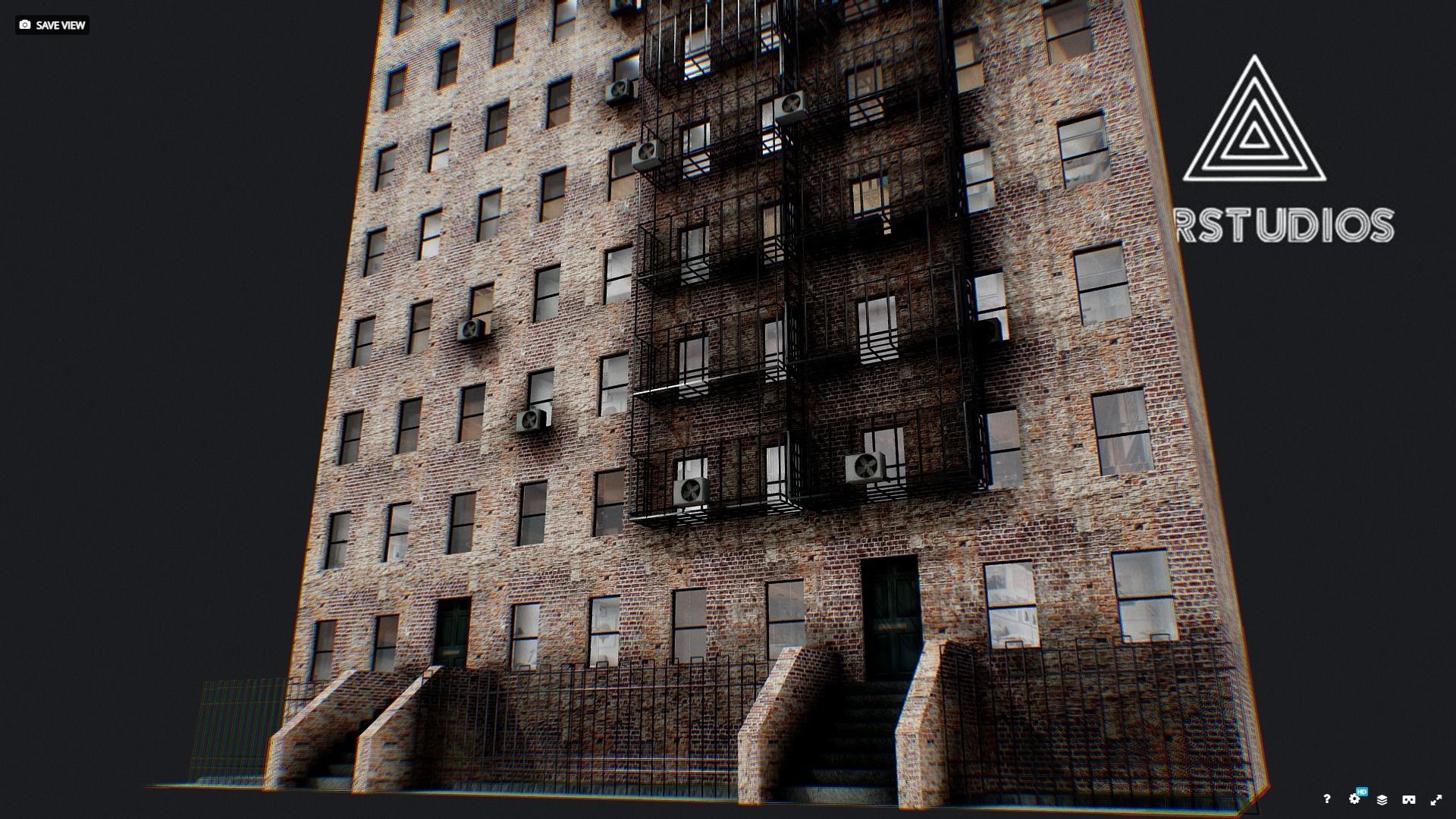 Low Poly - New York Building 3D model_2