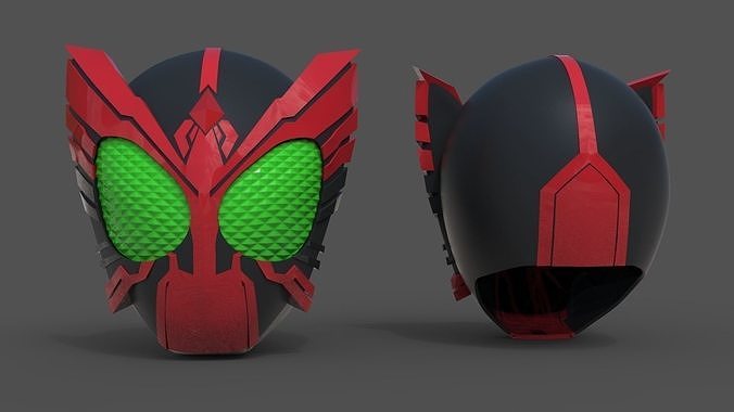 Kamen Rider 000 Helmet 3D print model